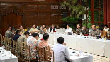 Presiden RI Prabowo Subianto gelar ratas di Kertanegara IV, Jakarta Selatan 