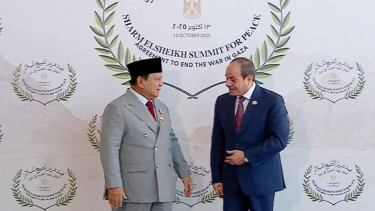 Presiden RI Prabowo Subianto bersama Presiden Mesir Abdel Fattah al-Sisi 