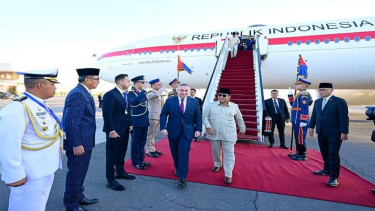 Presiden Prabowo Subianto tiba di Mesir