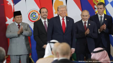 Presiden AS Donald Trump memuji Presiden RI Prabowo Subianto di KTT Perdamaian Gaza