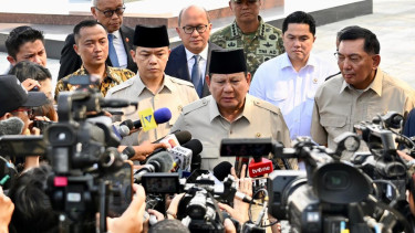 Presiden RI Prabowo Subianto di Lanud Halim Perdanakusuma