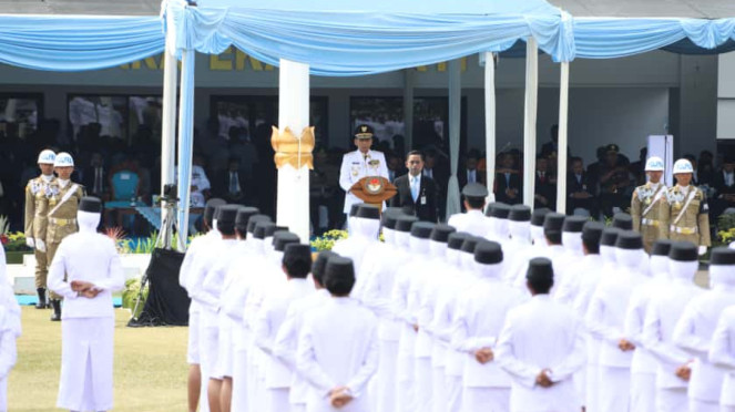 Wamendagri Akhmad Wiyagus memimpin Upacara Pengukuhan Praja Pratama IPDN