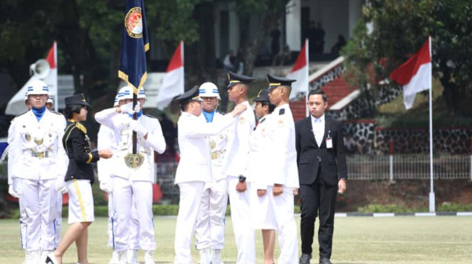 Wamendagri Akhmad Wiyagus memimpin Upacara Pengukuhan Praja Pratama IPDN