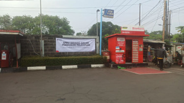 SPBU di Cianjur yang ketahuan menjual Pertalite ke pengecer.