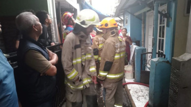 Salah satu rumah yang menjadi lokasi ledakan gas si Bandung