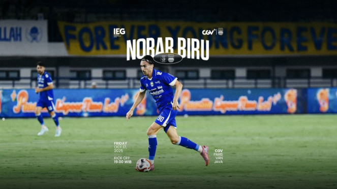 Nobar biru PSBS Biak vs Persib Bandung