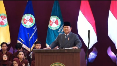 Presiden Prabowo Subianto di acara Dies Natalis UKRI Bandung