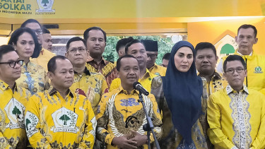 Ketua Umum Partai Golkar, Bahlil Lahadalia di Kantor DPP Golkar