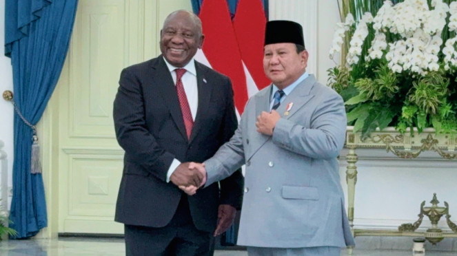 Presiden Prabowo Sambut Presiden Afrika Selatan, Cyril Ramaphosa
