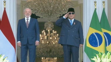 Presiden Prabowo dan Presiden Brazil Lula da Silva