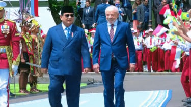 Presiden Prabowo dan Presiden Brazil Lula da Silva
