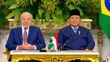 Presiden Prabowo dan Presiden Brasil Lula da Silva