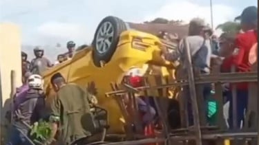 Mobil polisi yang dipakai merampok diamuk warga di Takalar, Sulsel