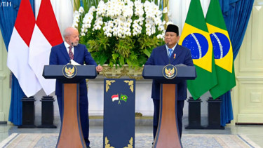 Presiden Prabowo Subianto dan Presiden Brazil Lula da Silva