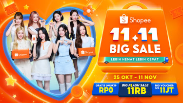 Kolaborasi Hearts2Hearts bersama Shopee dalam kampanye Shopee 11.11 Big Sale