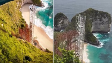 Tebing Nusa Penida Bali dipasangi lift kaca