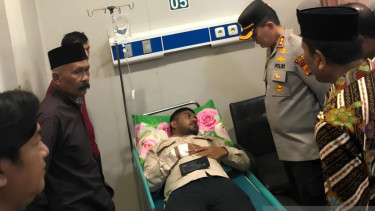 Kepala SPPG Desa Sagoe Muhammad Reza tengah dirawat