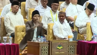 Gus Iqdam (kiri) dan Bahlil Lahadalia (kanan)