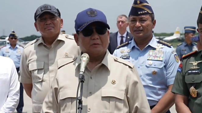 Presiden Prabowo Subianto di Lanud Halim Perdanakusuma