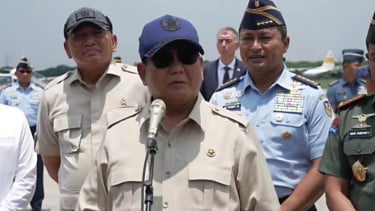 Presiden Prabowo Subianto di Lanud Halim Perdanakusuma