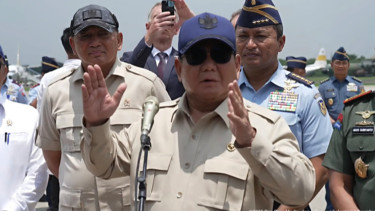 Presiden Prabowo Subianto di Lanud Halim Perdanakusuma