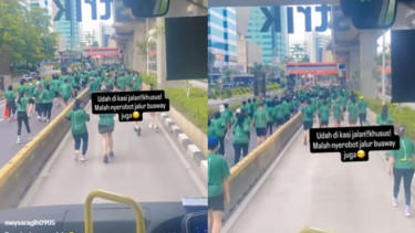 Viral Pelari Serobot Jalur Bus Transjakarta, Diklakson Tetap Cuek