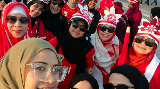 Suporter Timnas Indonesia U-17 jelang lawan Zambia di Piala Dunia