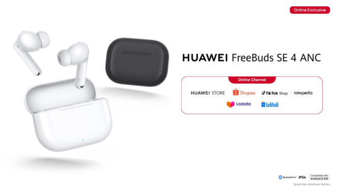 Suara Jernih, Emosi Penuh: HUAWEI FreeBuds SE 4 Hadir dengan 50dB ANC 