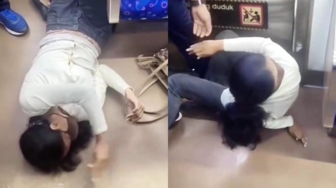 Viral Wanita Mendadak Kejang-kejang di KRL