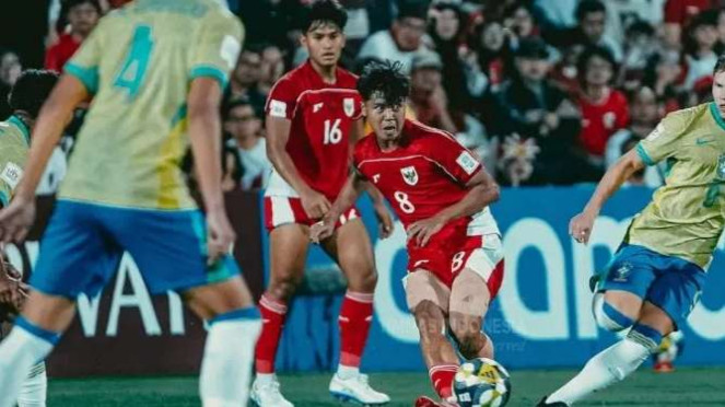 Duel Timnas Indonesia U-17 vs Brasil U-17