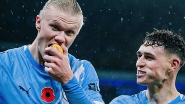 Pemain Manchester City Erling Haaland