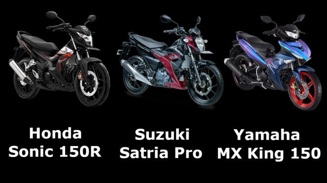 Sonic 150R vs Satria Pro vs MX King 150