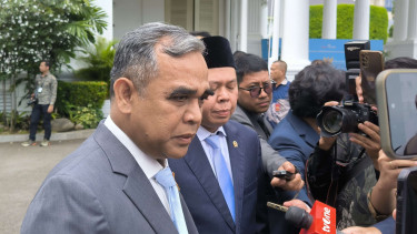 Ketua MPR RI Ahmad Muzani di Kompleks Istana Kepresidenan, Jakarta Pusat 