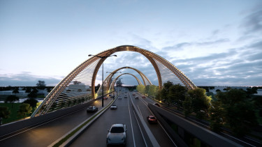 Jembatan Utama Asthara Skyfront City.