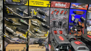 Produk aftermarket roda dua di IMHAX 2025