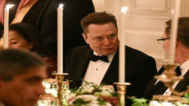 CEO Space X dan Tesla Elon Musk di jamuan makan malam Presiden Trump