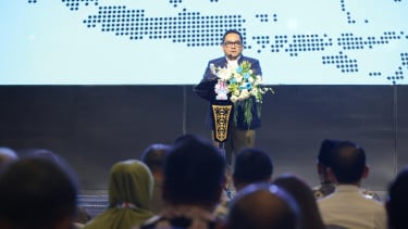 Ketua Komisi II DPR RI Muhammad Rifqinizamy Karsayuda di Rakornas Kepegawaian BKN 2025