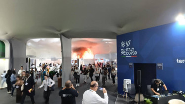 Kebakaran di paviliun KTT Iklim COP30 di Belem, Brasil, Kamis, 20 November 2025