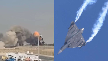 et Tempur Tejas India Jatuh dan Meledak di Dubai Airshow