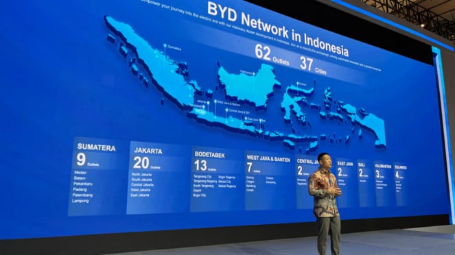 Acara konferensi pers BYD di GJAW 2025