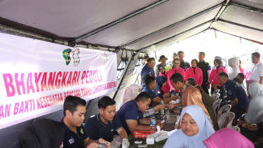 Tim Trauma Healing Polda Jawa Tengah di lokasi longsor Banjarnegara