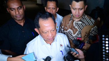 Menteri Dalam Negeri (Mendagri) Tito Karnavian di Kompleks Istana Kepresidenan 