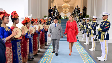 Presiden RI Prabowo Subianto dan Ratu Belanda, Maxima di Istana Merdeka, Jakarta Pusat 