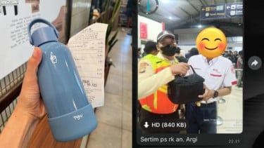 Tumbler Tuku dan Argi Budiansyah Petugas Stasiun