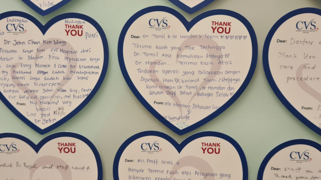 Ucapan terima kasih Rumah Sakit Jantung CVSKL Kuala Lumpur, Malaysia