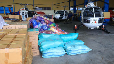 Polri mengirimkan bantuan logistik untuk korban bencana di Sumatera Utara