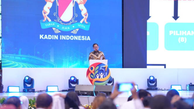 Mendagri Tito berikan materi pada Rapimnas Kadin 2025 di Jakarta