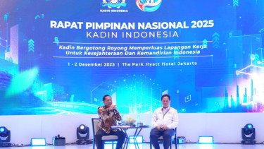 Mendagri Tito berikan materi pada Rapimnas Kadin 2025 di Jakarta
