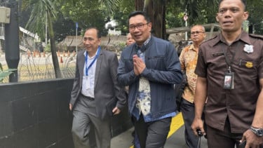 Eks Gubernur Jawa Barat, Ridwan Kamil memenuhi panggilan pemeriksaan KPK