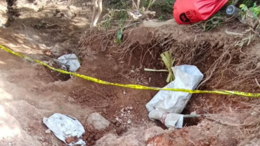 Lokasi diduga tambang emas ilegal di Desa Kuta Kecamatan Pujut Kabupaten Lombok